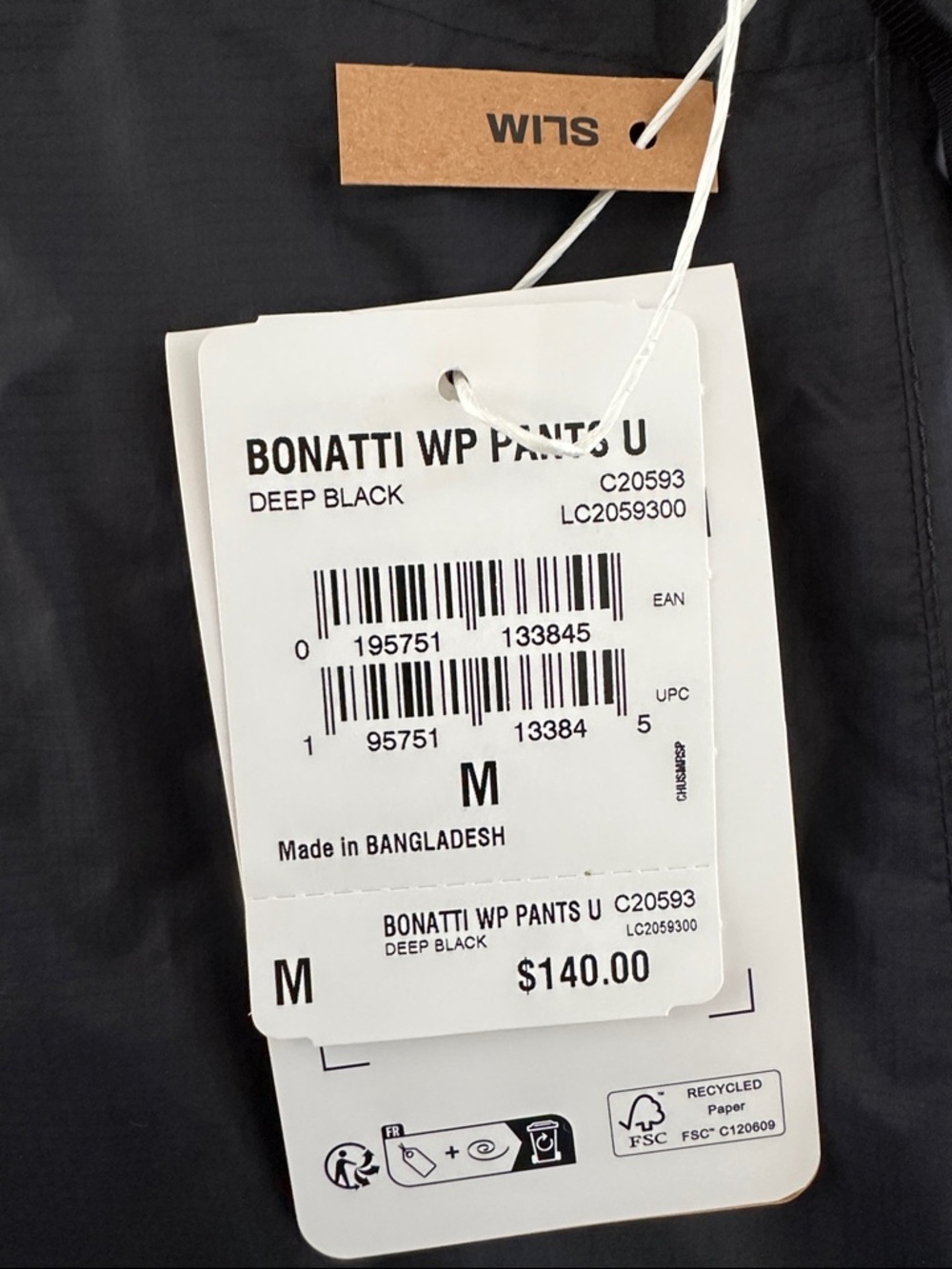 Salomon Men's Blqck Lightweight Bonatti Jogger Rain Pants size M - Picture 6 of 6